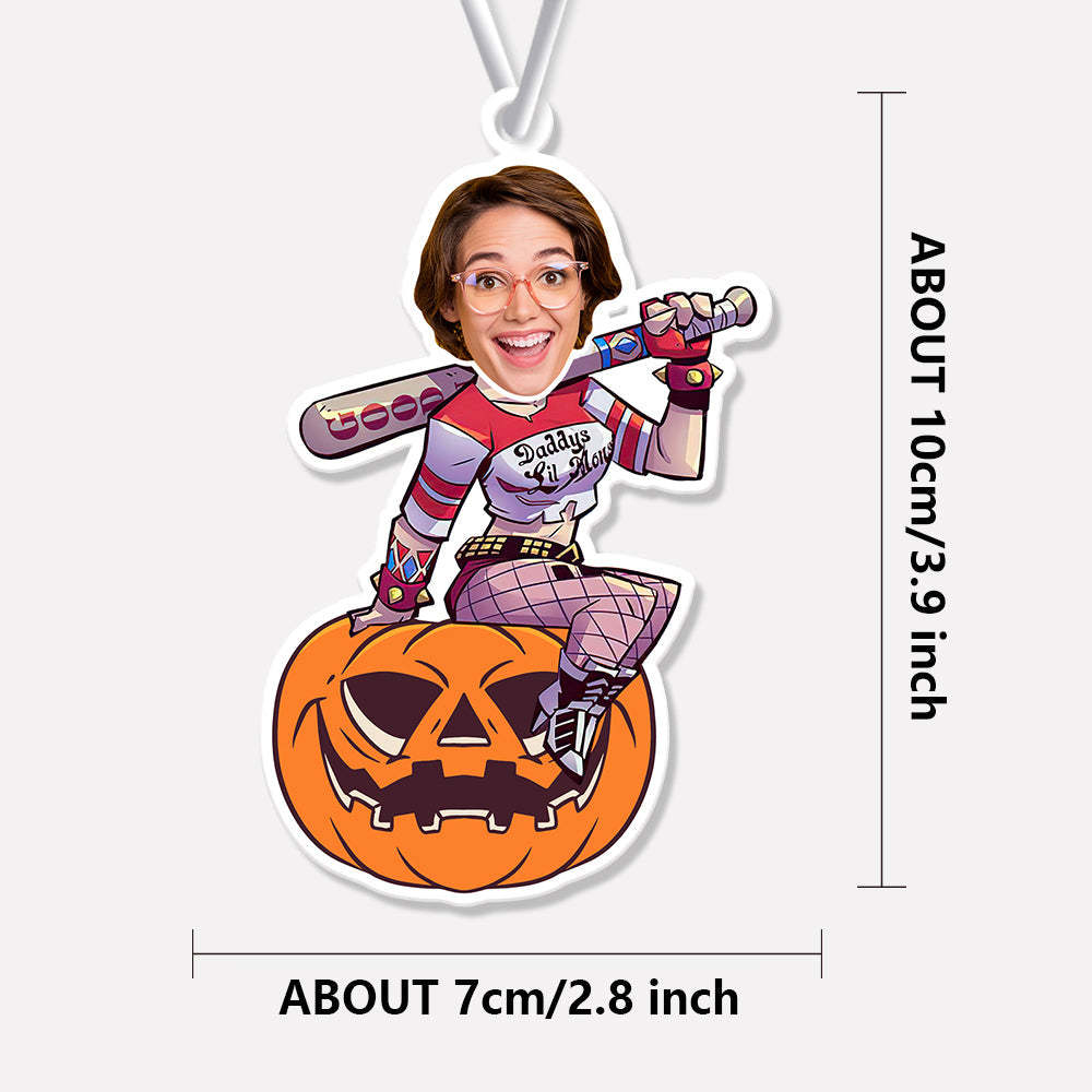 Custom Halloween Car Air Freshener Funny Rearview Mirror Ornament for Halloween Gift