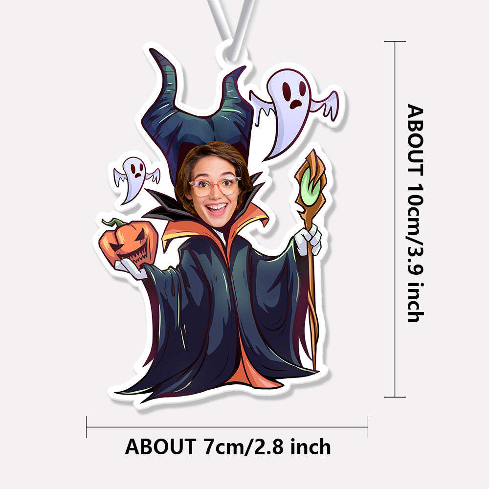 Custom Halloween Car Air Freshener Funny Rearview Mirror Ornament for Halloween Gift