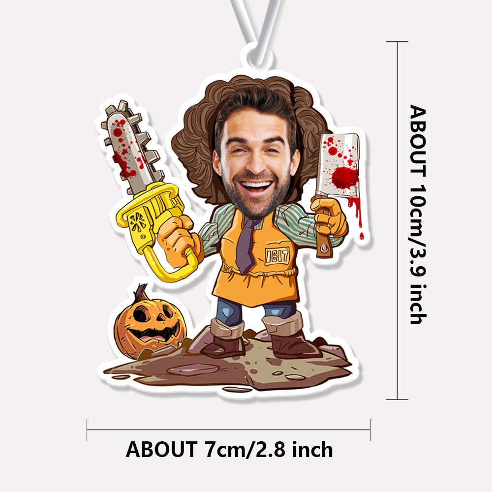 Custom Halloween Car Air Freshener Funny Rearview Mirror Ornament for Halloween Gift