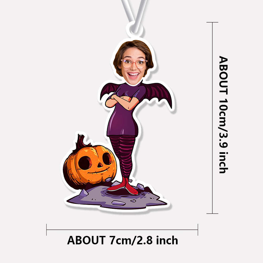 Custom Halloween Car Air Freshener Funny Rearview Mirror Ornament for Halloween Gift