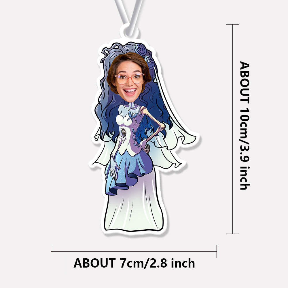 Custom Halloween Car Air Freshener Funny Rearview Mirror Ornament for Halloween Gift