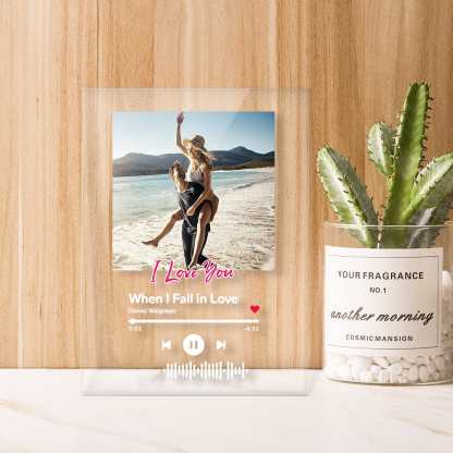 Custom Scannble Keychain/Plaque/Night Light Gifts For Lover Decorated Letter - I Love You