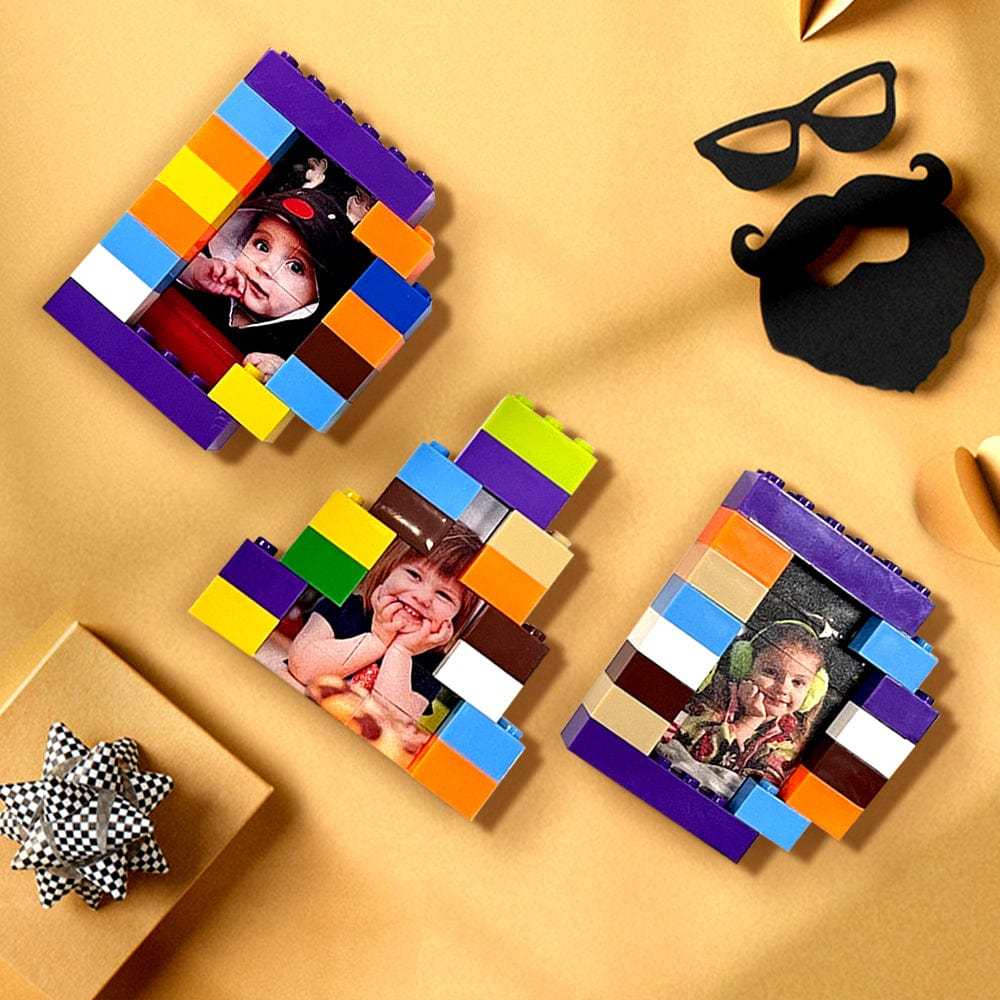 Custom Dad Building Brick Puzzles Personalised Photo Building Blocks