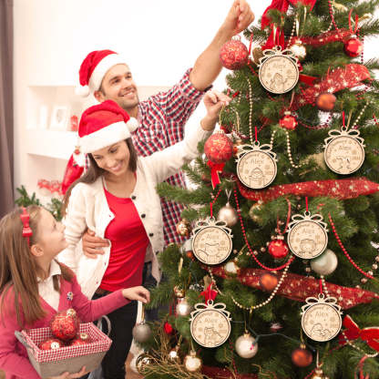 Personalized Wooden Cute Animals The Best Christmas Ornament Holiday Gift for Kids