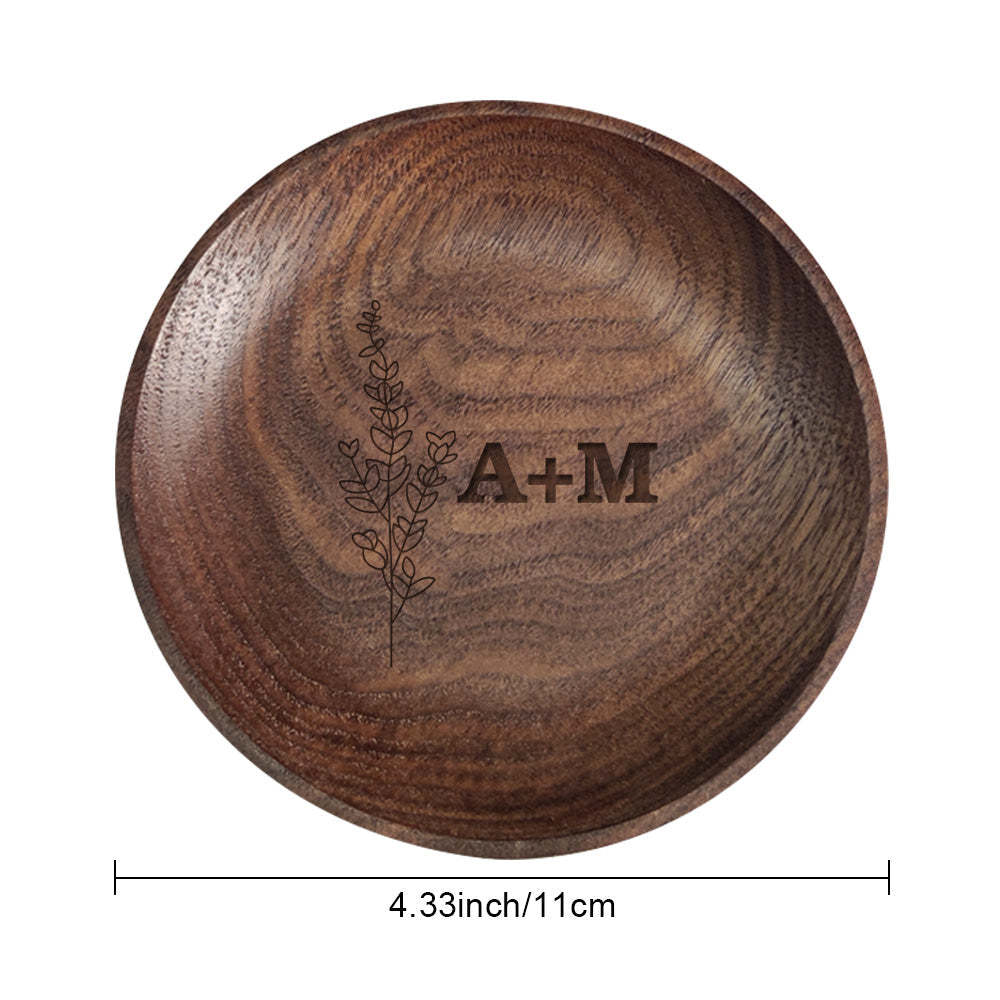 Personalized Floral Ring Dish Engagement Wedding Jewelry Tray Gift for Her