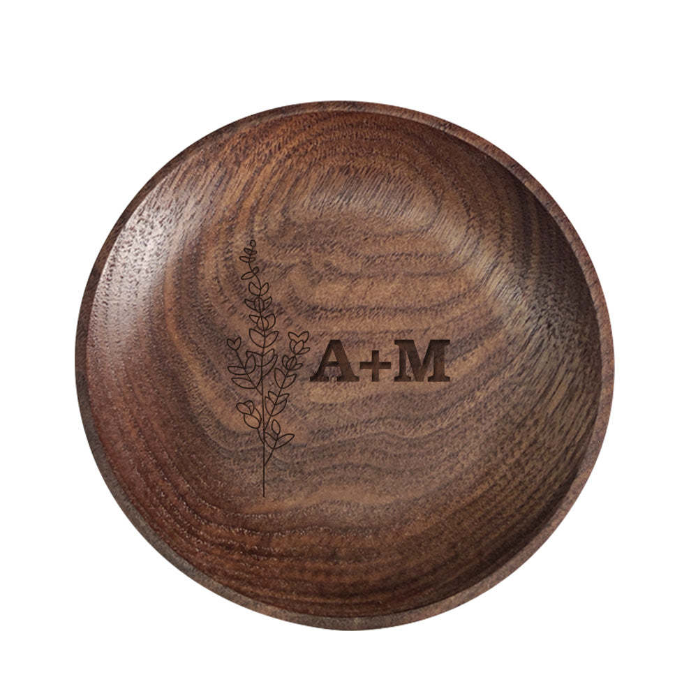 Personalized Floral Ring Dish Engagement Wedding Jewelry Tray Gift for Her