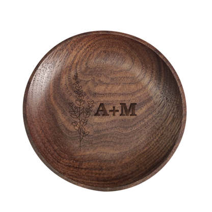 Personalized Floral Ring Dish Engagement Wedding Jewelry Tray Gift for Her