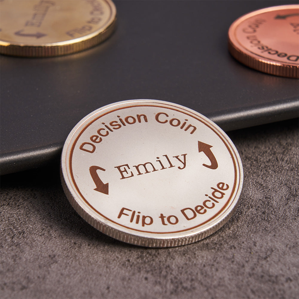 Custom Engraved Decision Coin Creative Flip Coin Gifts for Her