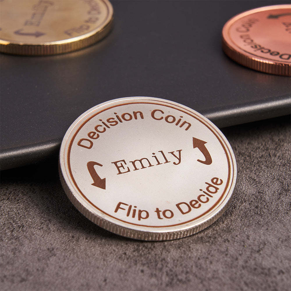 Custom Engraved Decision Coin Creative Flip Coin Gifts for Her