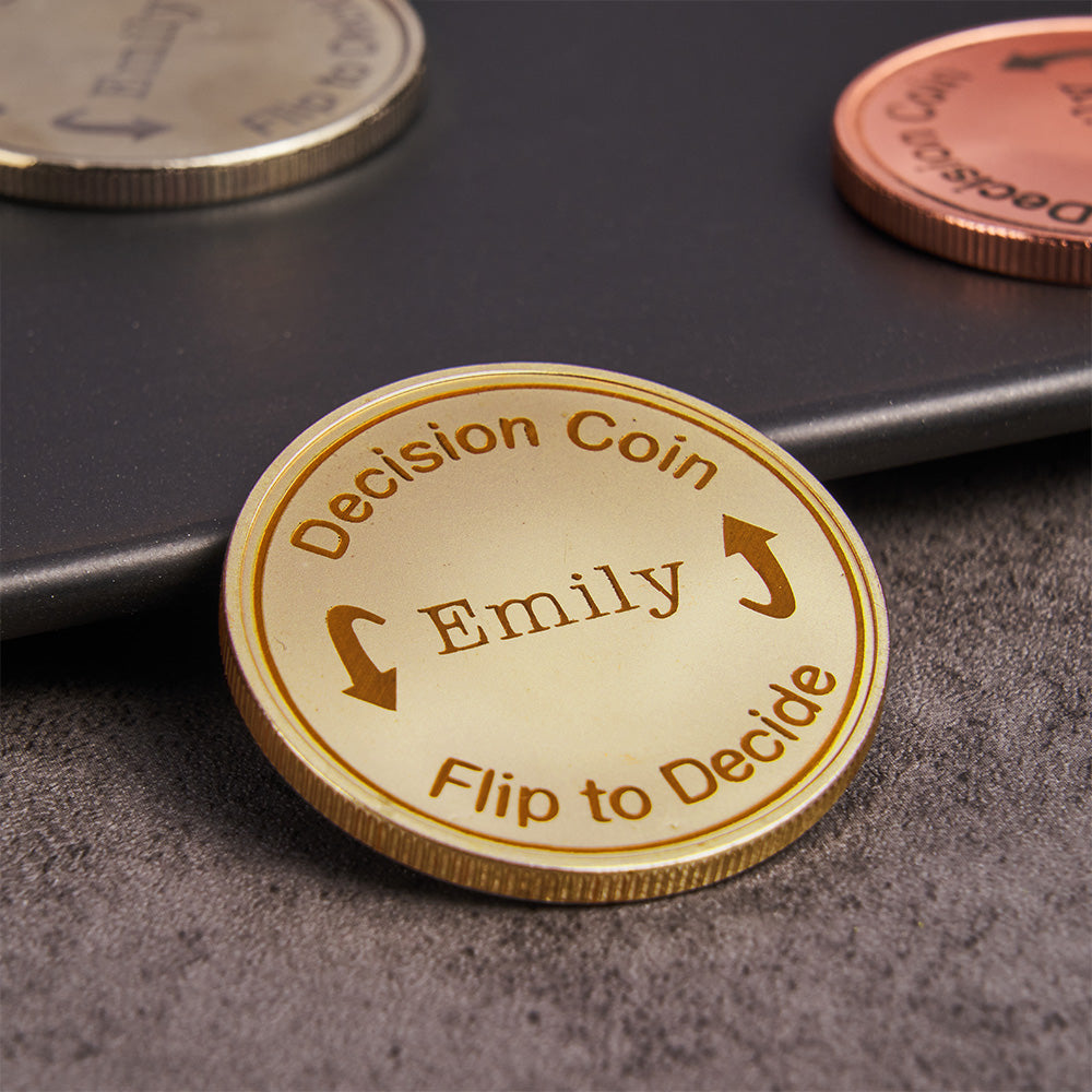 Custom Engraved Decision Coin Creative Flip Coin Gifts for Her