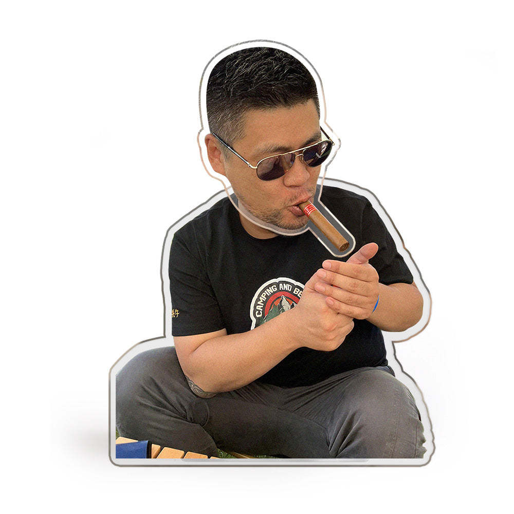 Custom Photo Automatic Shaking Head Ornament Personalized Car Dashboard Decoration Home Desktop Ornament