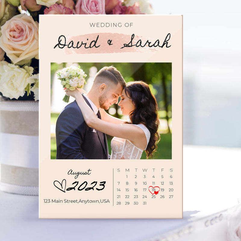 Custom Wedding Invitation Plaque Custom Photo Plaque Invitation Card