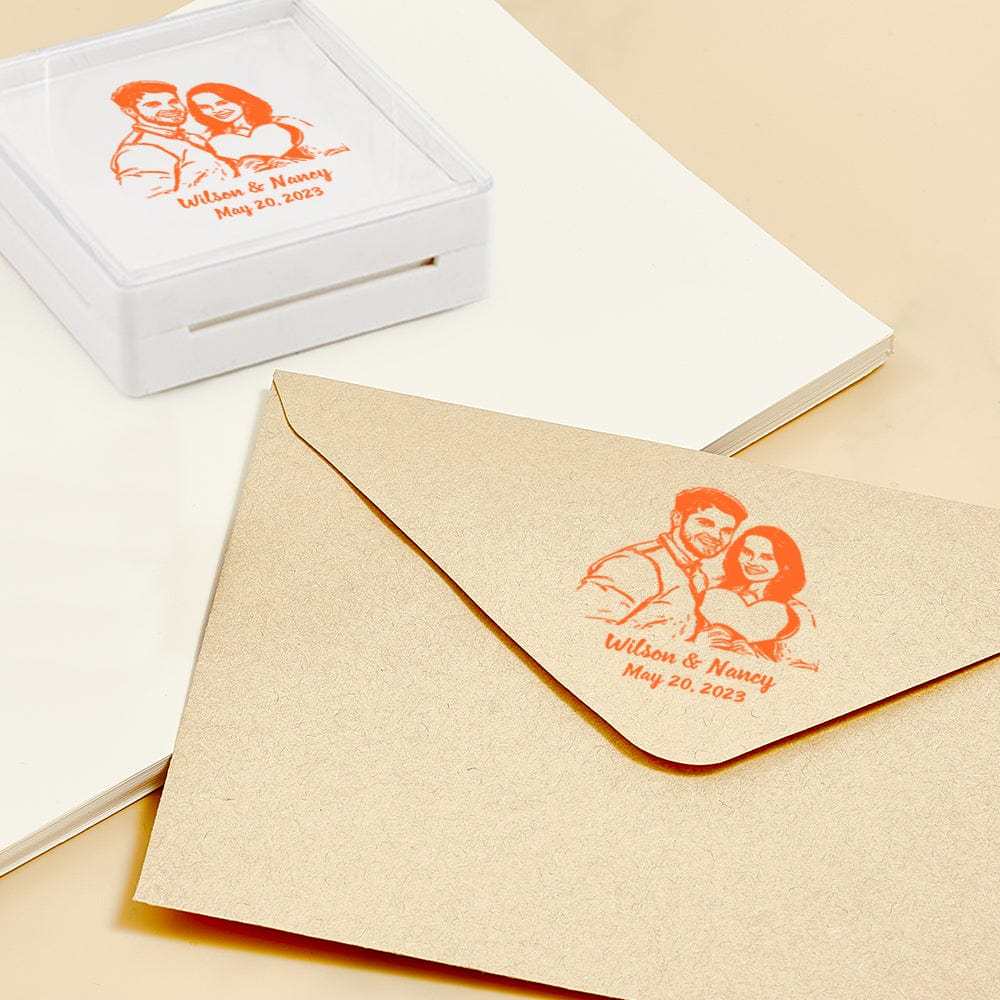Custom Portrait Stamps Personalized Funny Stamp Gift for Birthday or Wedding