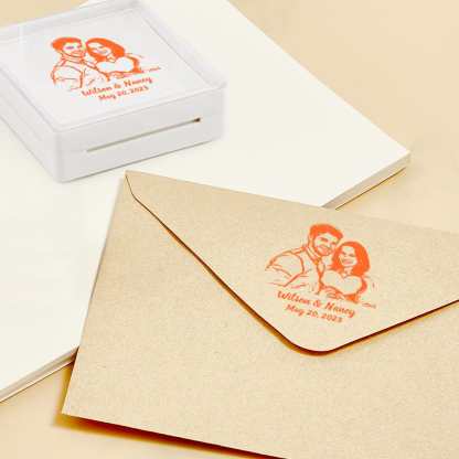 Custom Portrait Stamps Personalized Funny Stamp Gift for Birthday or Wedding