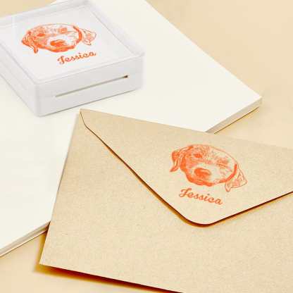 Custom Portrait Stamps Personalized Funny Pet Stamp Gift for Him and Her