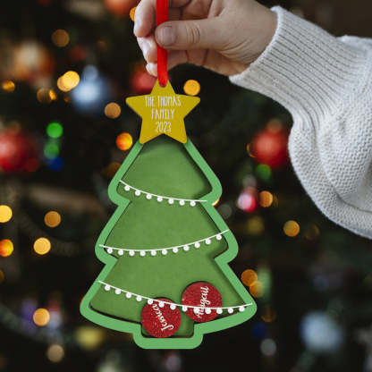 Personalized Name Christmas Shaker Ornament Custom Xmas Family Shaker Ornaments Unique Christmas Gifts