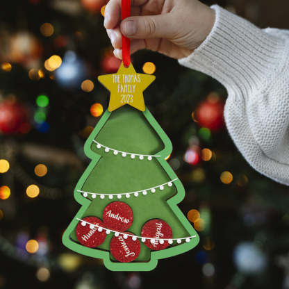 Personalized Name Christmas Shaker Ornament Custom Xmas Family Shaker Ornaments Unique Christmas Gifts