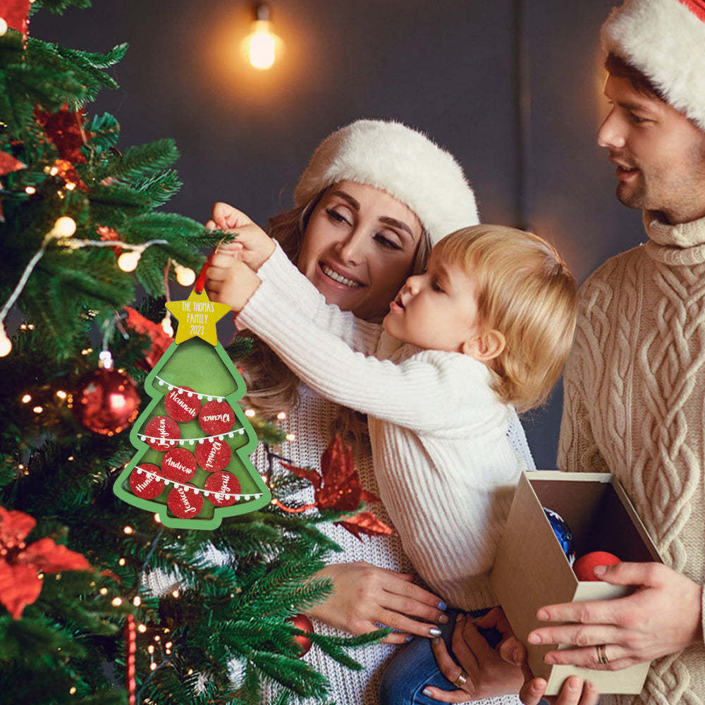 Personalized Name Christmas Shaker Ornament Custom Xmas Family Shaker Ornaments Unique Christmas Gifts
