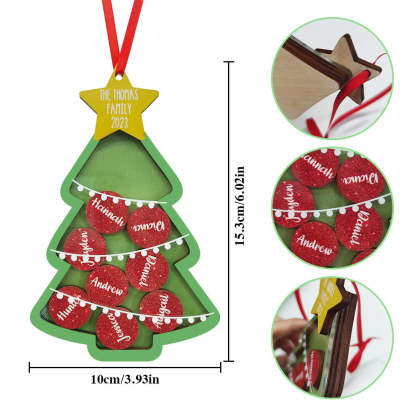 Personalized Name Christmas Shaker Ornament Custom Xmas Family Shaker Ornaments Unique Christmas Gifts