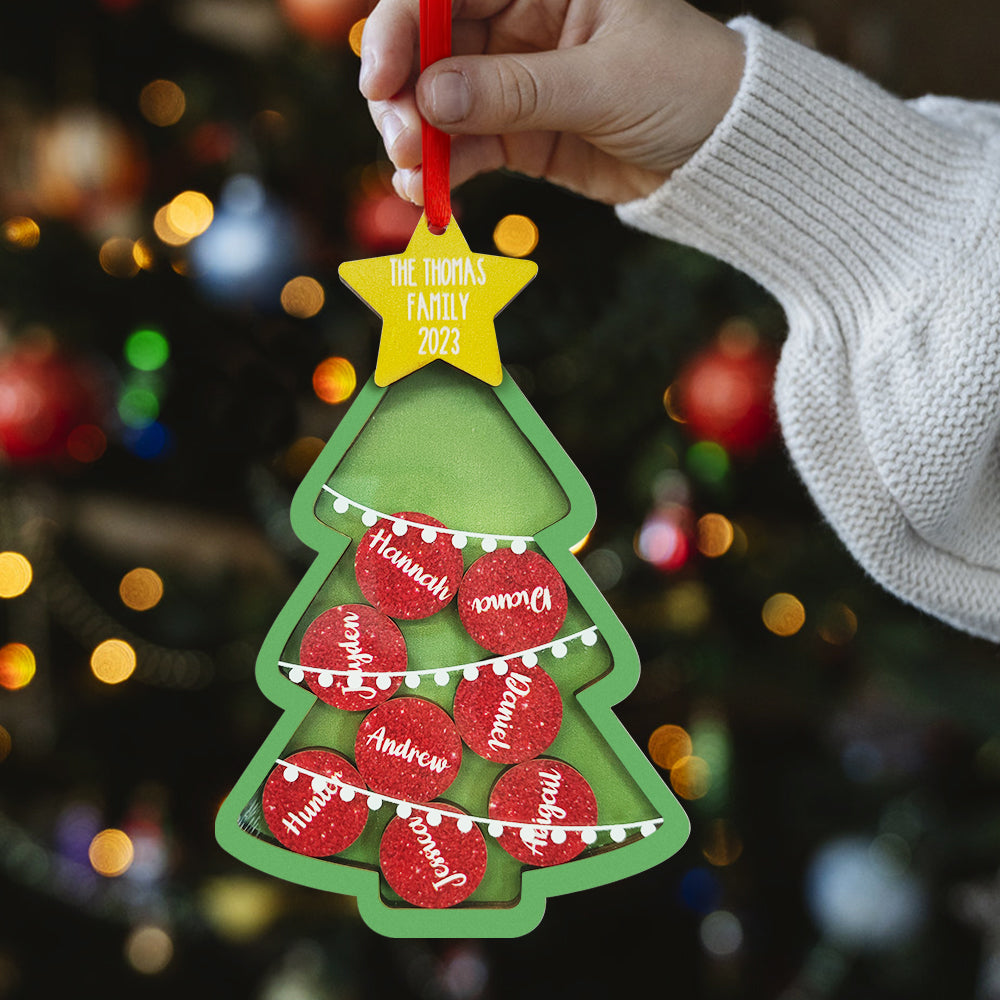 Personalized Name Christmas Shaker Ornament Custom Xmas Family Shaker Ornaments Unique Christmas Gifts