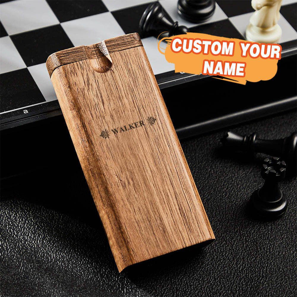 Personalized Name Wooden Box Dugout One Hitter Storage Box with Lid Personalized Gift for Men