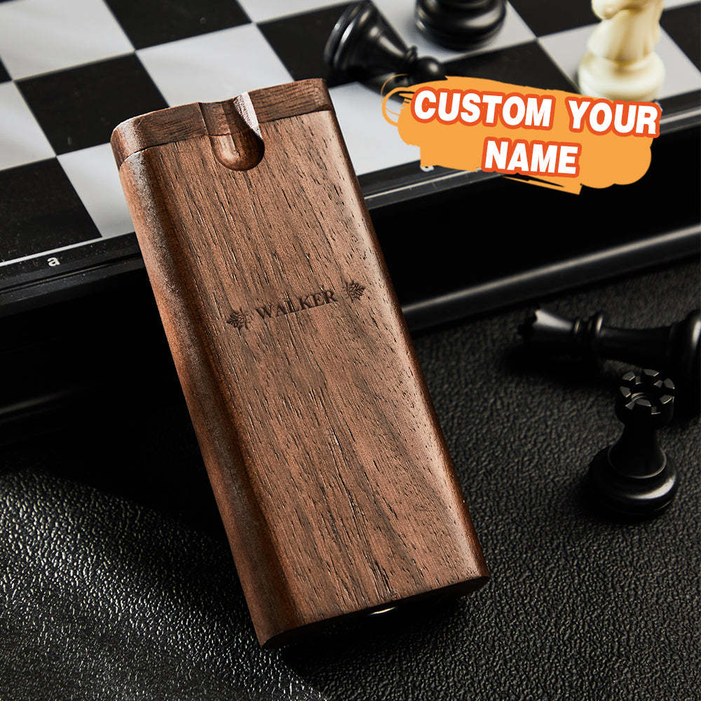 Personalized Name Wooden Box Dugout One Hitter Storage Box with Lid Personalized Gift for Men
