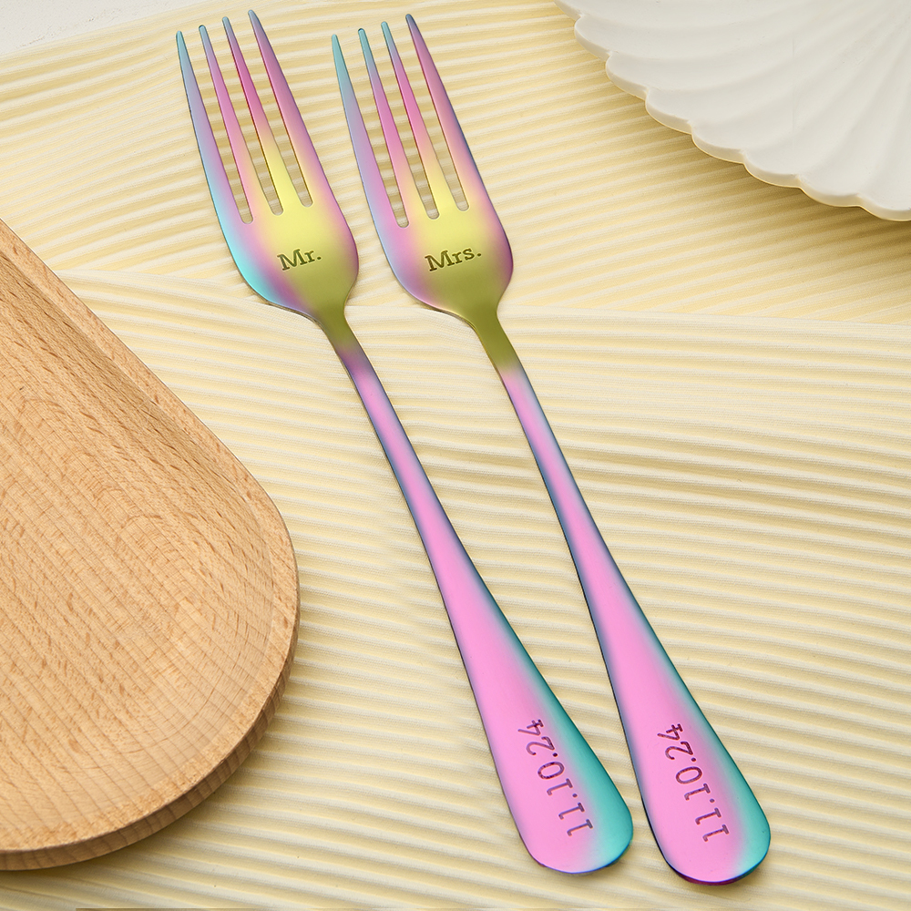 Personalized Wedding Tableware Mr & Mrs Wedding Forks Wedding Gift