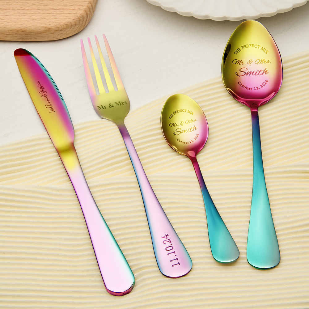 Personalized Wedding Tableware Mr & Mrs Wedding Forks Wedding Gift