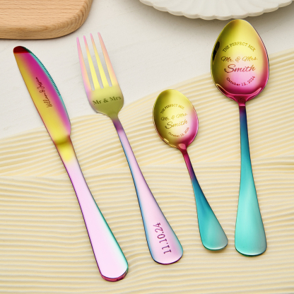 Personalized Wedding Tableware Mr & Mrs Wedding Forks Wedding Gift