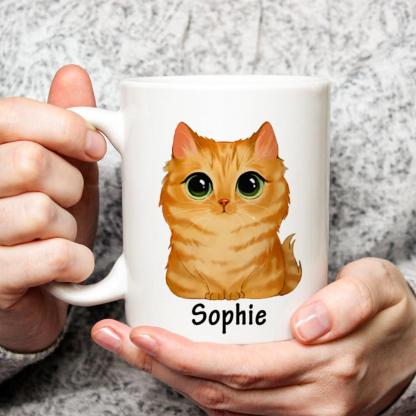 Personalized Cute Cats of Magic Mug Watercolor Cup For Cat Lovers