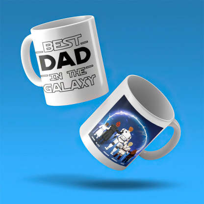 Personalized Best Dad in the Galaxy Mug Father's Day Gift
