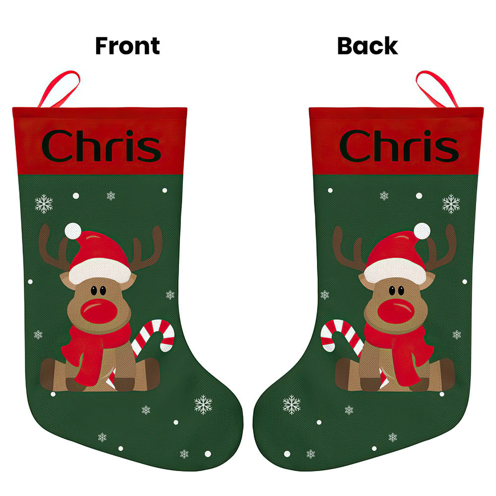 Personalised Christmas Stocking - Ballantines Font - Custom Name Stocking Christmas Gift For Family
