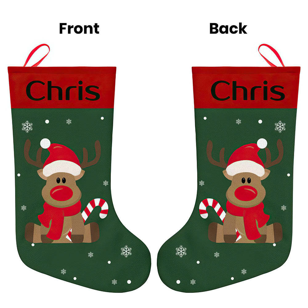 Personalised Christmas Stocking - Ballantines Font - Custom Name Stocking Christmas Gift For Family