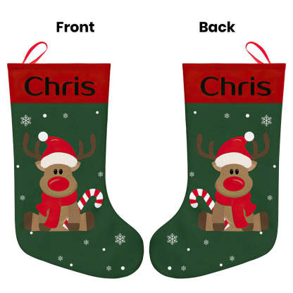 Personalised Christmas Stocking - Ballantines Font - Custom Name Stocking Christmas Gift For Family