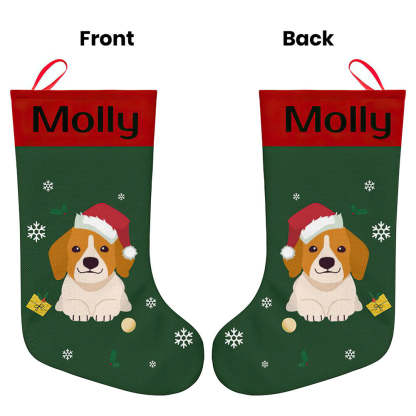 Personalised Christmas Stocking - Ballantines Font - Custom Name Stocking Christmas Gift For Family