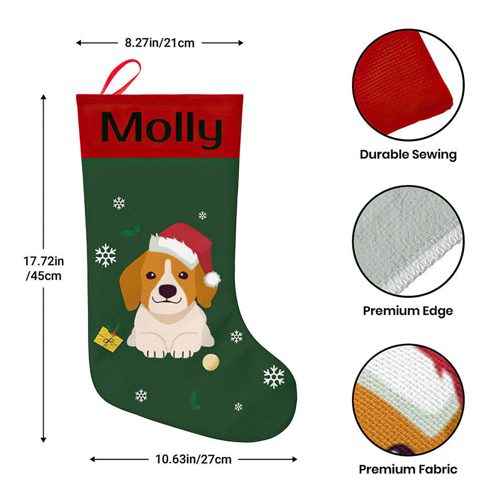 Personalised Christmas Stocking - Ballantines Font - Custom Name Stocking Christmas Gift For Family