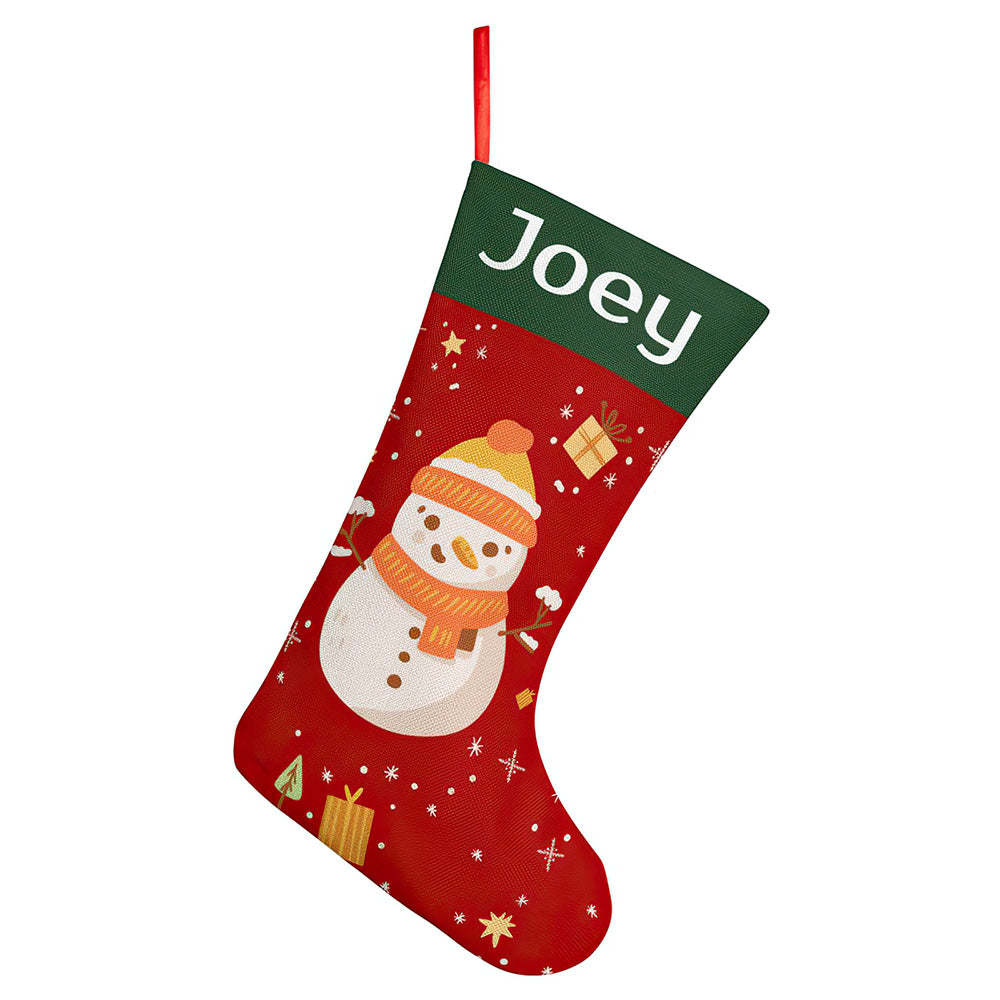 Personalised Christmas Stocking - Ballantines Font - Custom Name Stocking Christmas Gift For Family