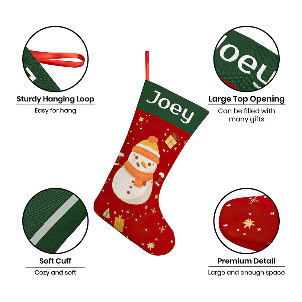 Personalised Christmas Stocking - Ballantines Font - Custom Name Stocking Christmas Gift For Family