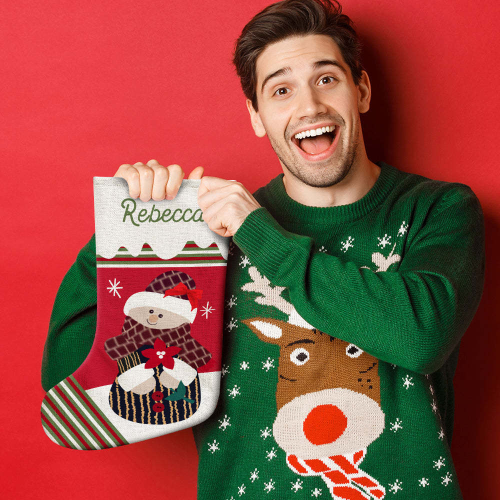 Personalized Name Christmas Stockings Custom Text Christmas Gifts