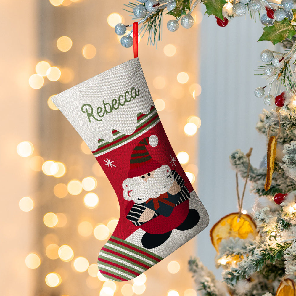 Personalized Name Christmas Stockings Custom Text Christmas Gifts