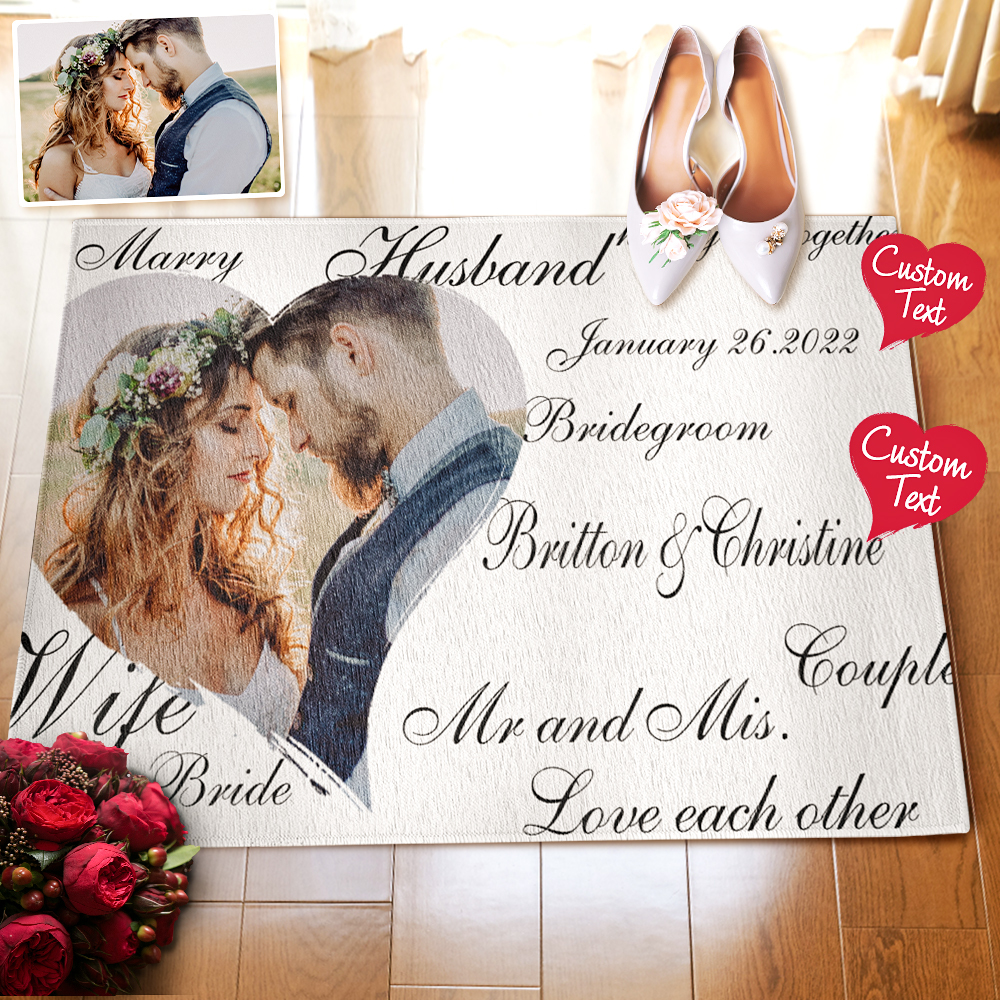 Custom Welcome Door Mat Personalized Wedding Decorative Doormat