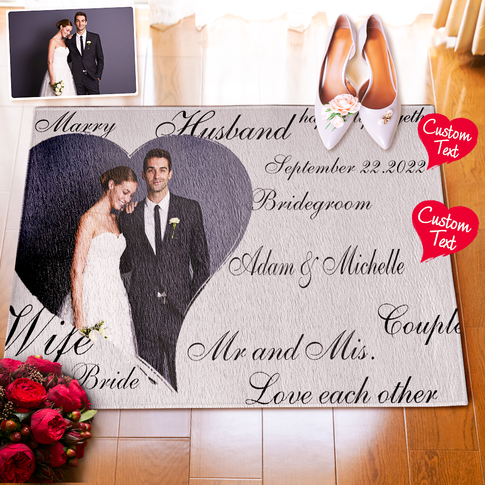 Custom Welcome Door Mat Personalized Wedding Decorative Doormat