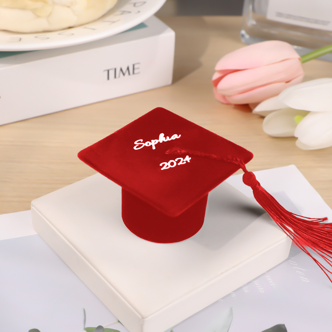 Personalized Graduation Cap Ring Box Class of 2024 Graduation Gift for Graduate