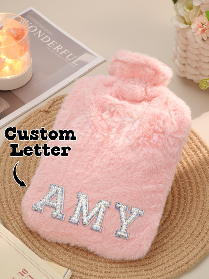 Personalized Hot Water Bottle with Initial Hot Compress and Cold Therapy Hot Water Bag for Winter Gifts