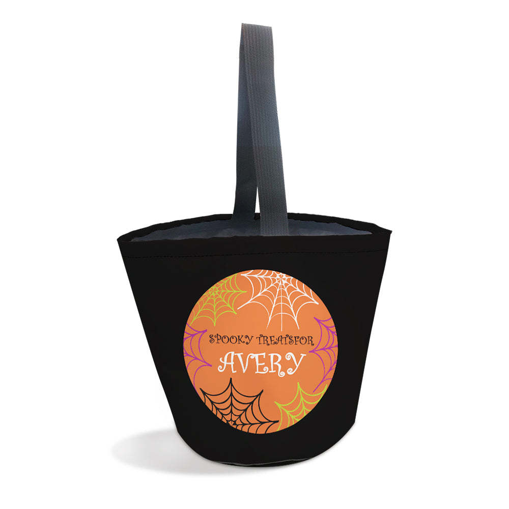 Custom Halloween Trick or Treat Bucket Reusable Goody Bags for Kids Halloween Party Gifts
