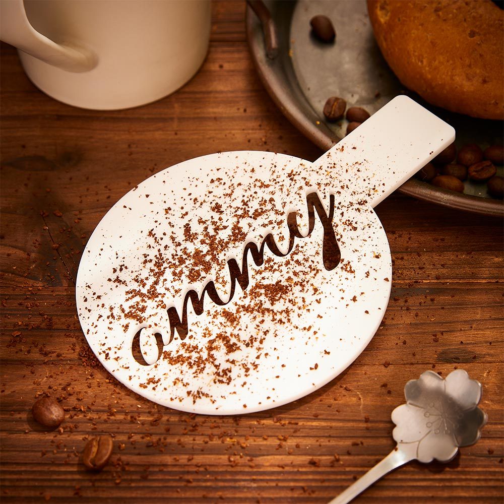 Custom Engraved Acrylic Coffee Stencil House Warming Gift for Her