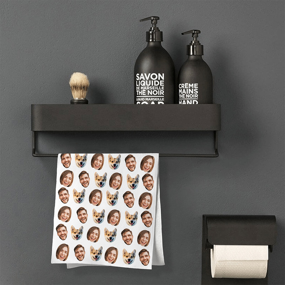 Personalized Multiple Faces Towel Custom Funny Towel