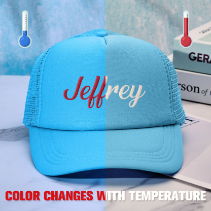 Custom Puff Print Trucker Hat Personalized Temperature-sensitive Foam Caps Back to School Gift