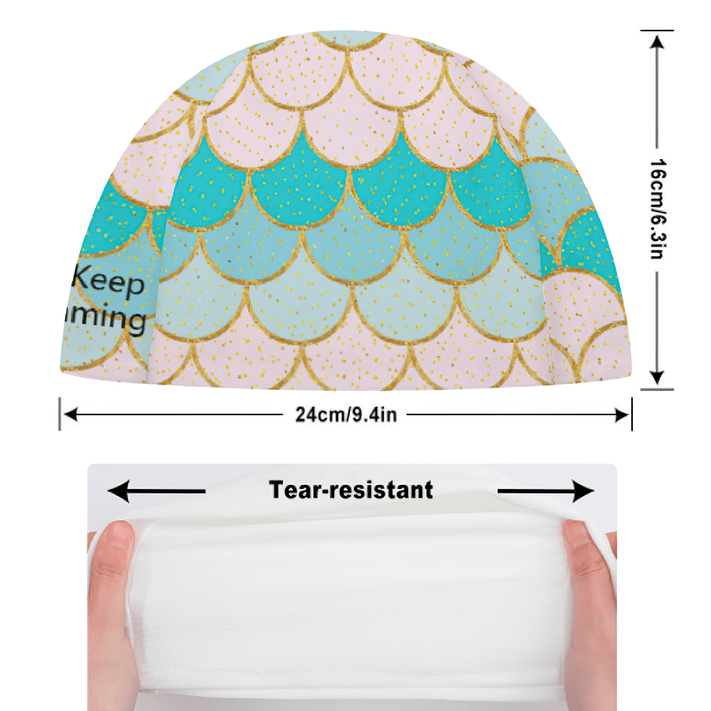 Personalized Shell Swim Caps Custom Swimming Cap Swimming Hats for Men Women