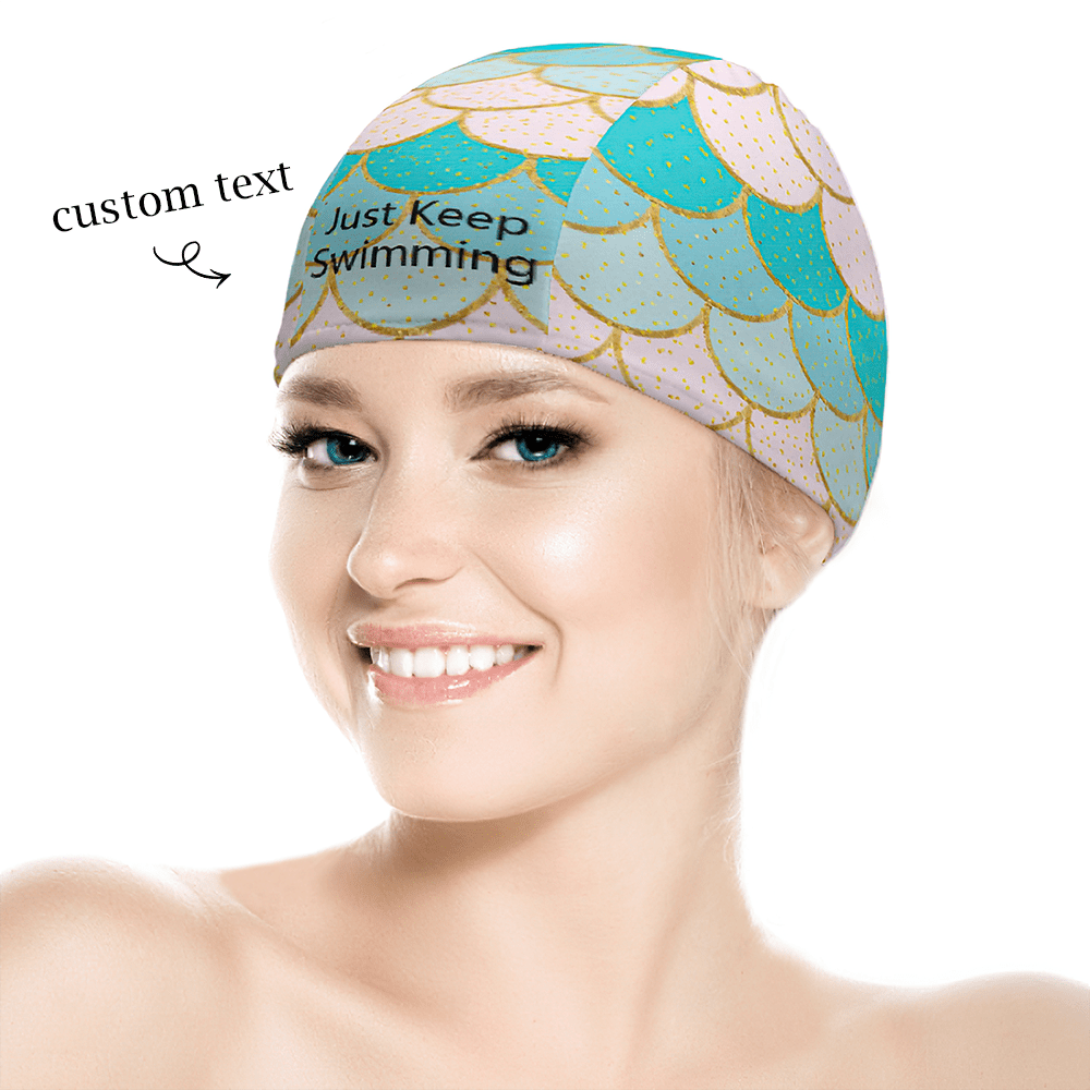Personalized Shell Swim Caps Custom Swimming Cap Swimming Hats for Men Women